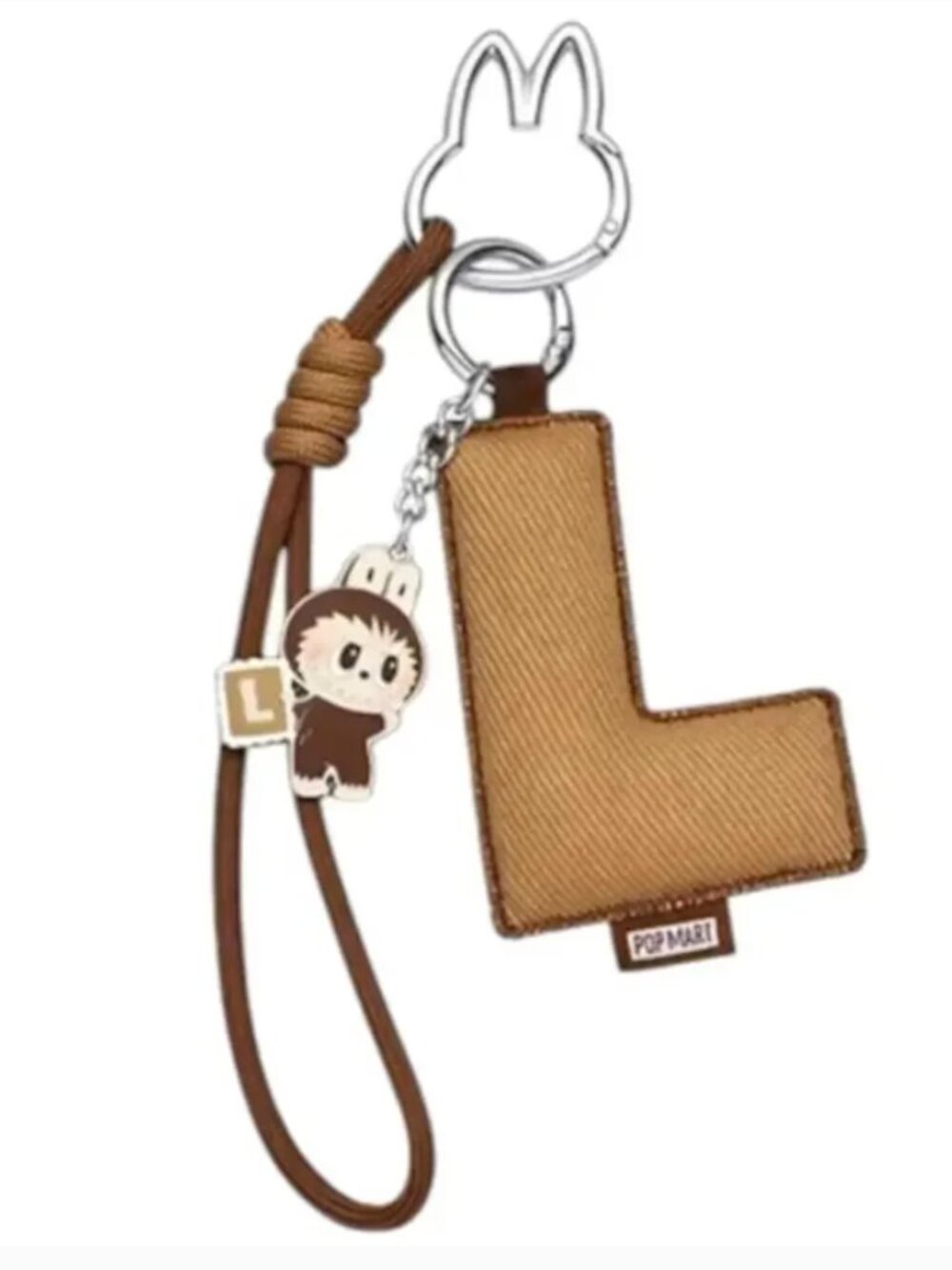 Pop Mart MONSTERS LABUBU Pin for Love Keychain Pendant, LETTER L Bag Charm, NEW